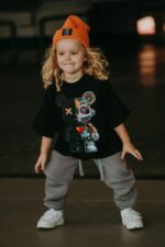 T-shirt oversize  Black Robot Teddy - Image 9