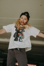 T-shirt oversize Robot Teddy ecrie - Image 5