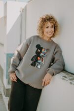 Bluza oversize Robot Teddy dla mamy i taty