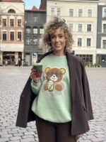 Bluza oversize Matcha Teddy dla mamy i taty - obrazek 5