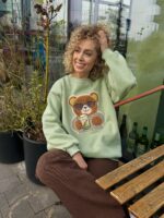 Bluza oversize Matcha Teddy dla mamy i taty - Image 3