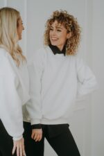 Bluza basic oversize klasyczna ecrie - obrazek 8