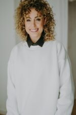 Bluza basic oversize klasyczna ecrie - obrazek 4