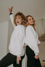 Bluza basic oversize klasyczna ecrie - obrazek 9