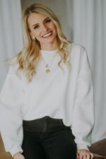 Bluza Basic oversize krótka ecrie