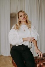 Bluza Basic oversize krótka ecrie - obrazek 10