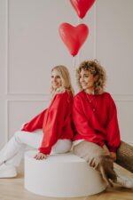 Bluza basic oversize klasyczna czerwona - obrazek 8