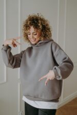 Bluza basic oversize klasyczna ołówek - obrazek 2