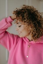 Bluza basic oversize klasyczna różowa - obrazek 6