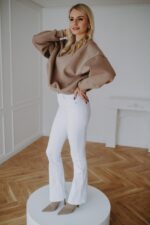 Bluza Basic oversize krótka latte - obrazek 3