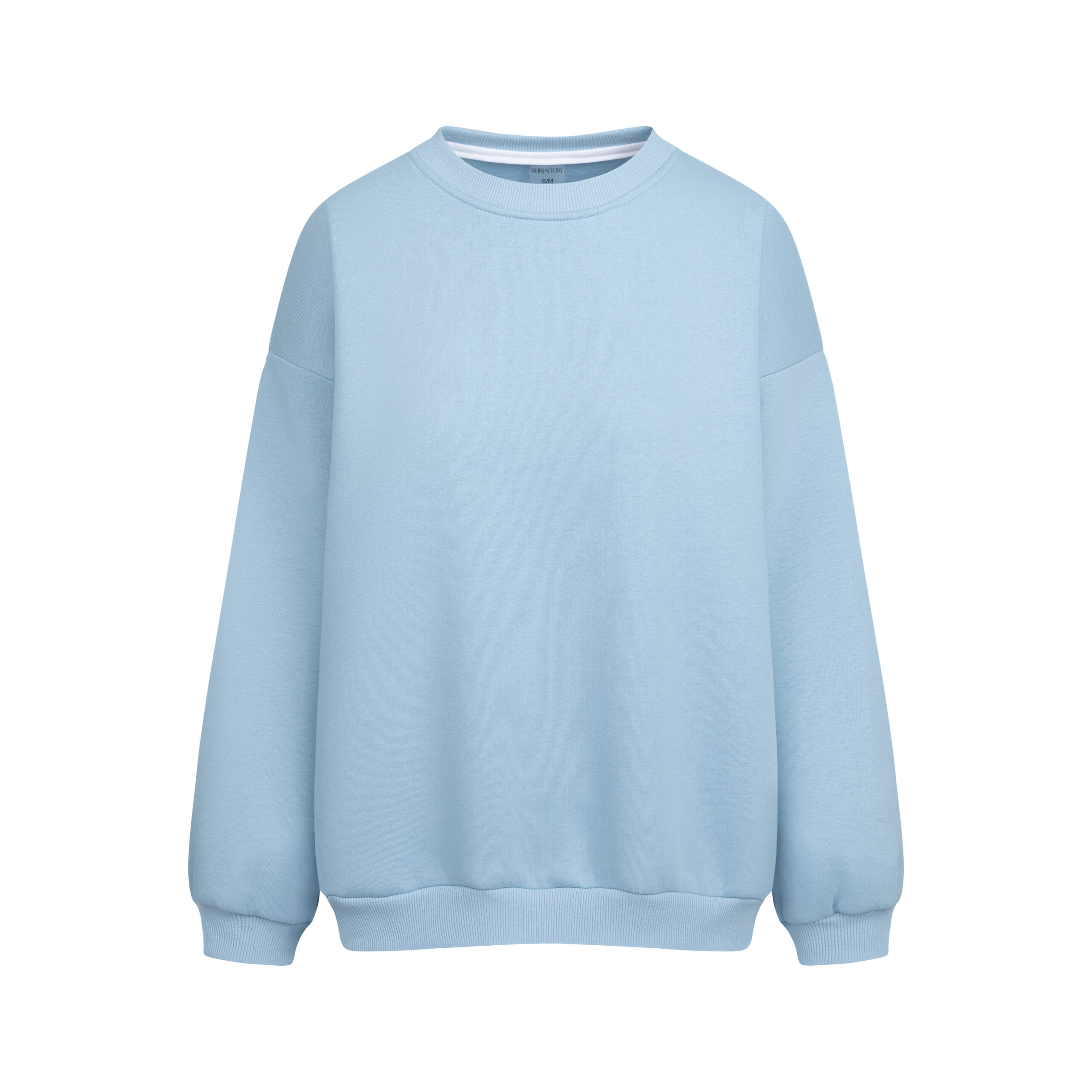 04 Bluza basic niebieska bez kaptura - obrazek 1