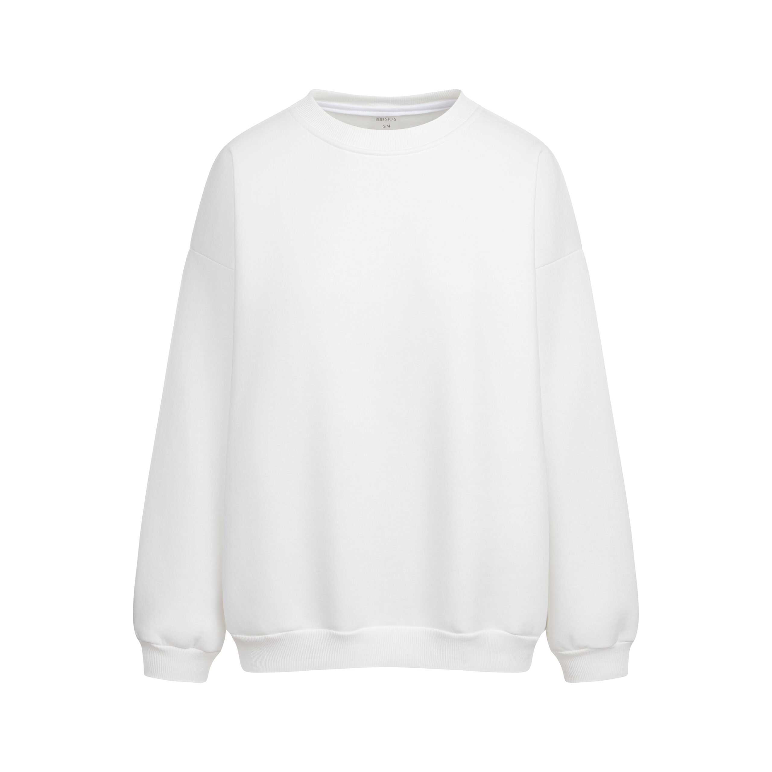 06 Bluza basic biała bez kaptura - obrazek 1