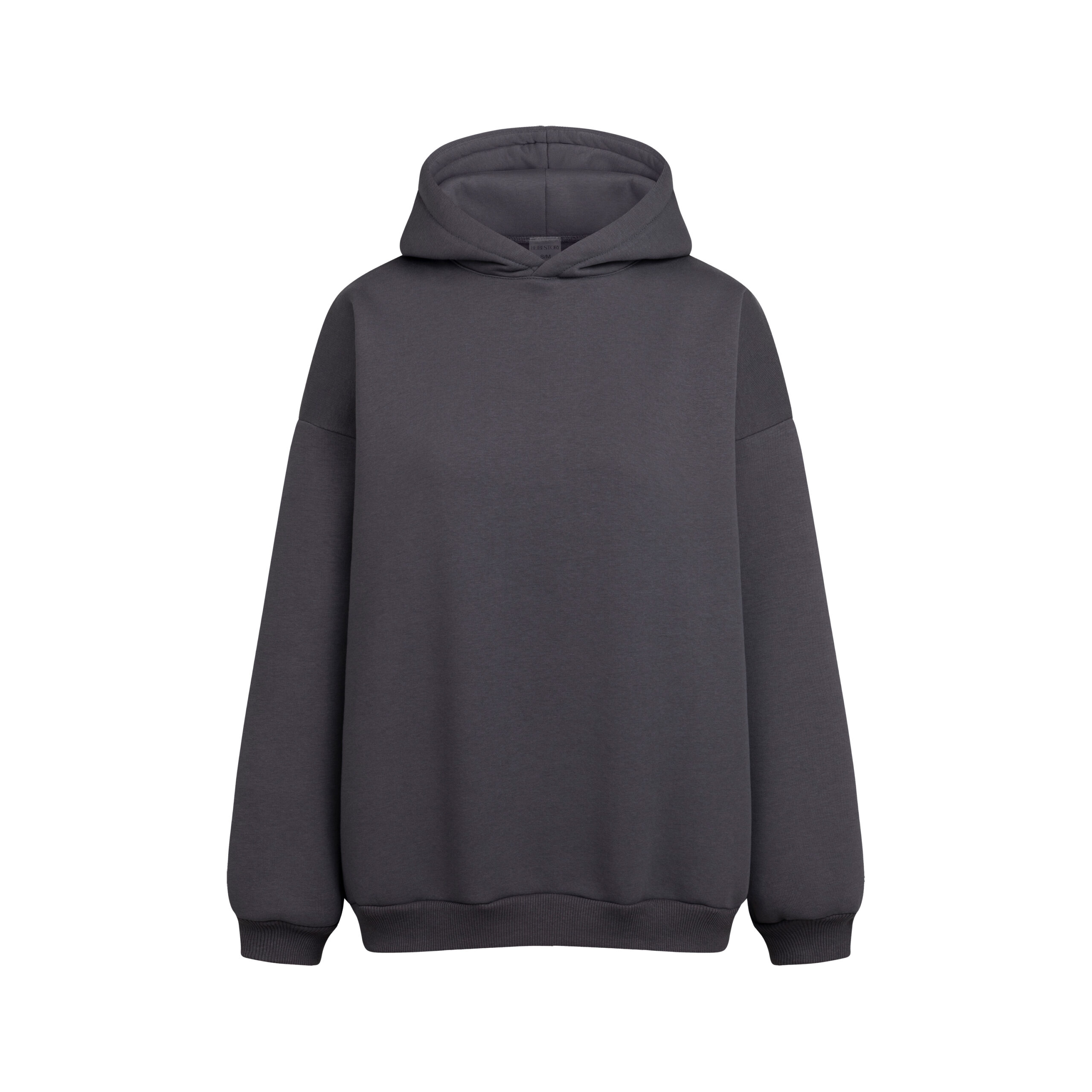 12 Bluza basic szara z kapturem - obrazek 1