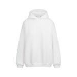 Bluza basic biała z kapturem