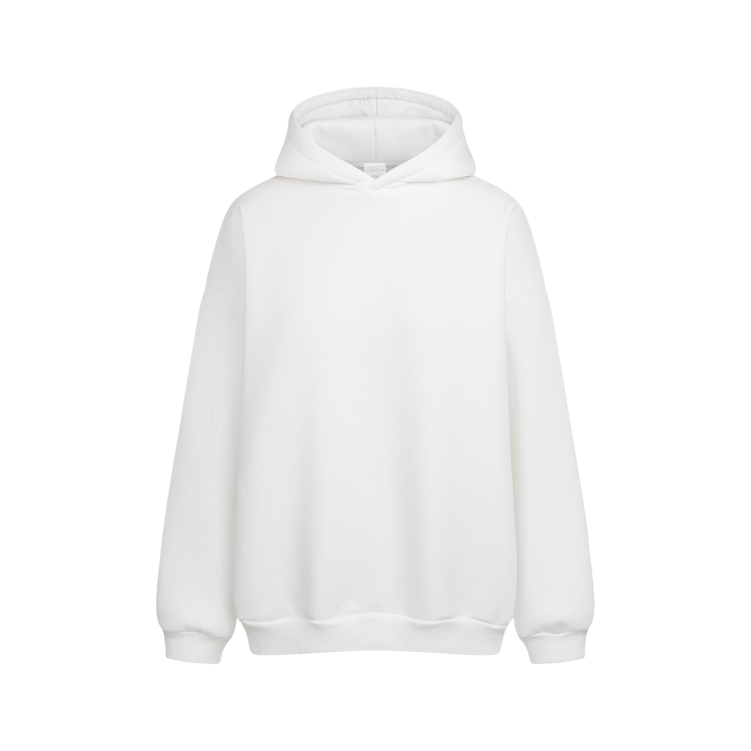 14 Bluza basic biała z kapturem - obrazek 1