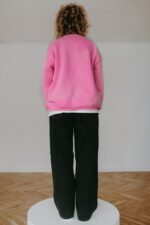 Bluza basic różowa bez kaptura - obrazek 3