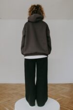 Bluza basic szara z kapturem - obrazek 3