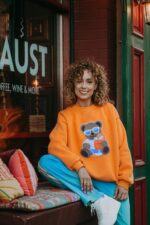 Bluza oversize Aperol Teddy dla mamy i taty - obrazek 3