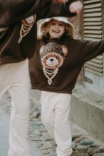 Spodnie dresowe ecrie szeroka nogawka - obrazek 6