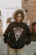 Bluza oversize Pantera Teddy dla mamy i taty - obrazek 8