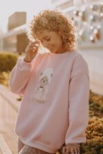Bluza oversize Sophie Teddy dla mamy i taty - obrazek 4