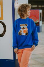 Bluza oversize  Blue Aperol Teddy dla mamy i taty - obrazek 3