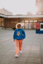 Bluza oversize  Blue Aperol Teddy dla mamy i taty - obrazek 4