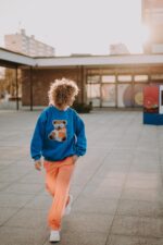 Bluza oversize  Blue Aperol Teddy dla mamy i taty - obrazek 5