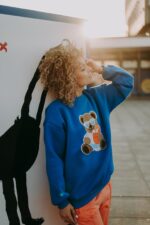 Bluza oversize  Blue Aperol Teddy dla mamy i taty - obrazek 7