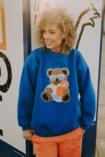 Bluza oversize  Blue Aperol Teddy dla mamy i taty - obrazek 8