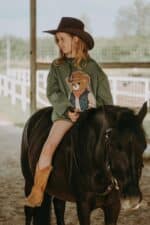 Bluza oversize Kowboj Teddy zielona - obrazek 3