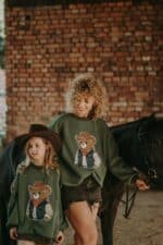 Bluza oversize Kowboj Teddy zielona - obrazek 8