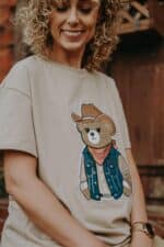T-shirt oversize Kowboj Teddy dla mamy i taty