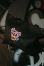 Torba typu Shopper Bag czarna pikowana z haftem Teddyland - obrazek 2